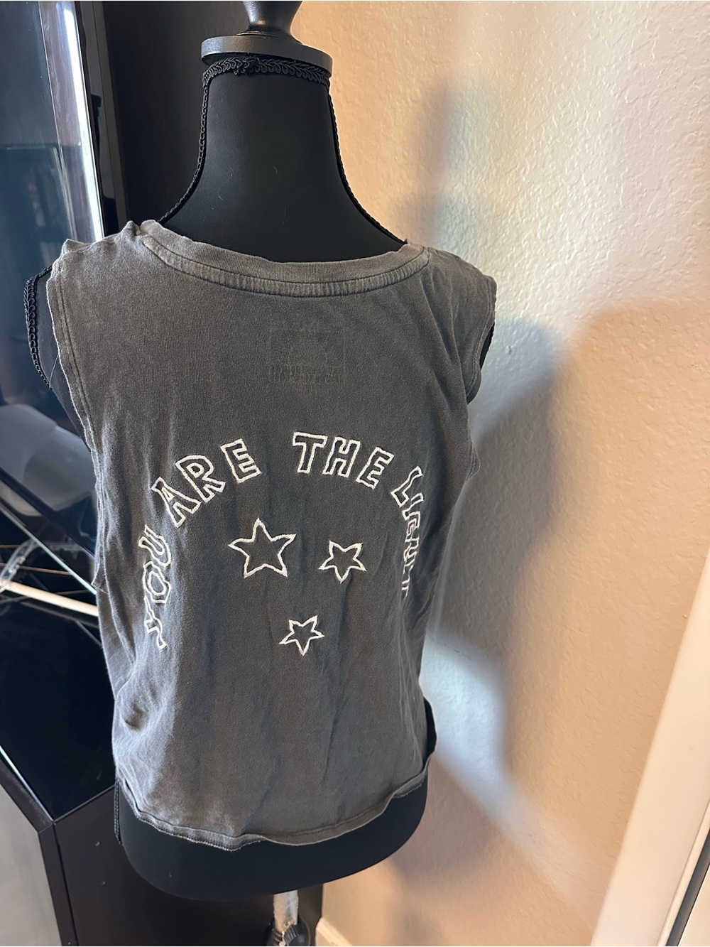 Spiritual Gangster Charcoal Gray Graphic Star Tank
